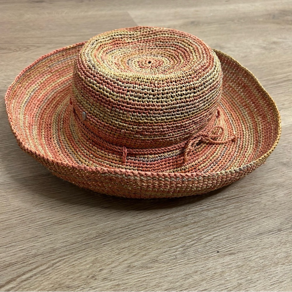 Helen Kaminski 100% Raffia Straw Multicolor Sun Hat - Picture 6 of 8